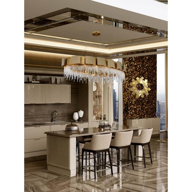 Metal Collection Marte Chandelier in Metal and Crystal by Jago For Sale - Image 7 of 8