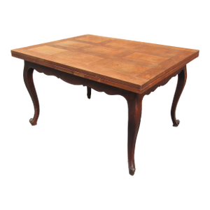 Antique French Oak Draw Leafe Table 1900s