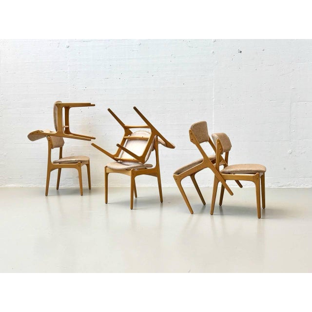 Brown Vintage Model No. 49 Chairs by Erik Buch for OD Møbler A/S, 1960s, Set of 6 For Sale - Image 8 of 18