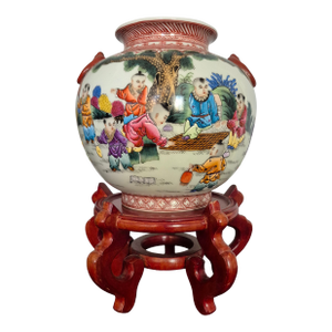 Mid-20th Century Famille Rose Ginger Jar