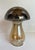 Vintage Etched Art Glass Mushroom Smoky Gray and Amber Decorative Glass Sculpture For Sale In Los Angeles - Image 6 of 10