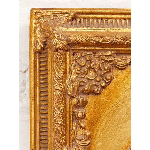 Wood Framed Gold Gilded Vintage Mirror Circle For Sale - Image 7 of 7