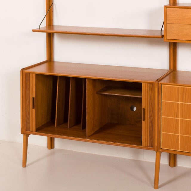 Teak Free Standing Wall Unit by Fredrik A. Kayser for Gustav Bahus, Norway, 1960s For Sale - Image 15 of 18
