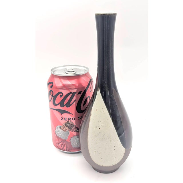 Ceramic Mid 20th Century Japanese Glazed Stoneware Bud Vase For Sale - Image 7 of 10