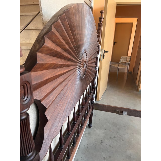 19th Century, Baroque Full Bed, Original Four Fluted Poster Spanish Bed For Sale - Image 9 of 13