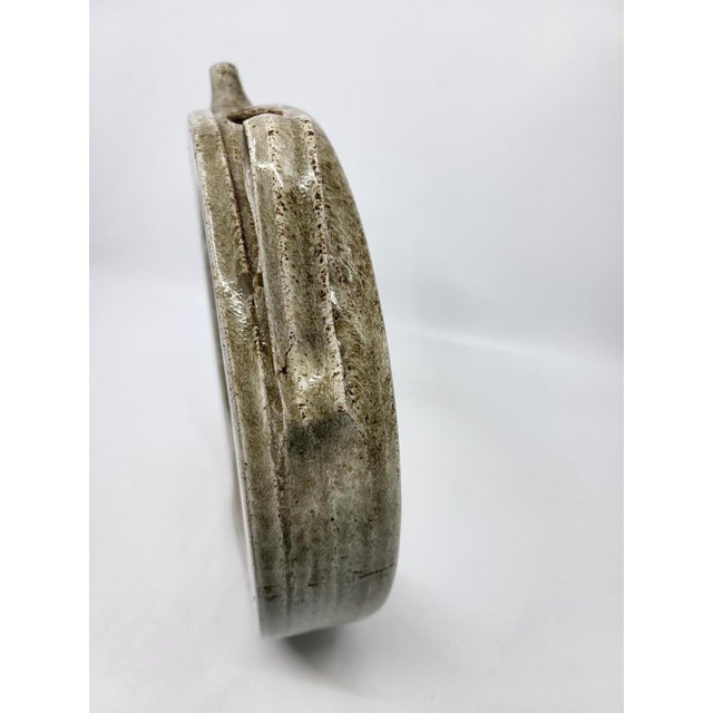 Sculptural Crown-Shaped Glazed Stoneware Pitcher, France, 1970s For Sale - Image 6 of 13
