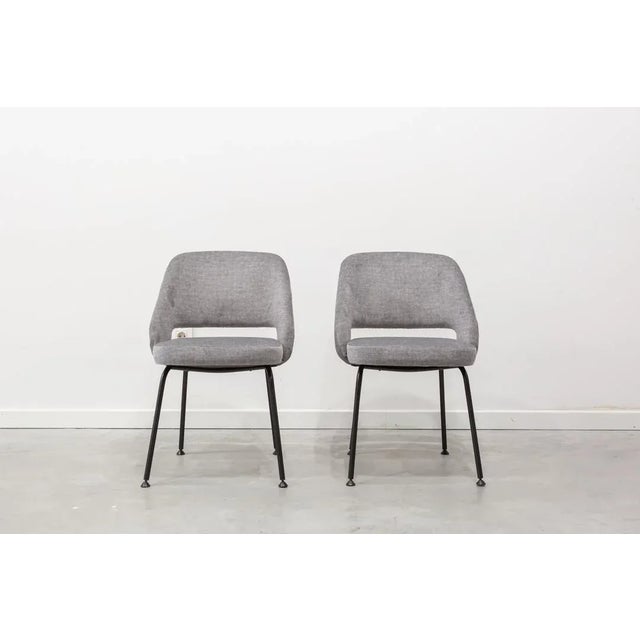 Set of Chairs in Metal and Fabric, 1970s For Sale - Image 11 of 11