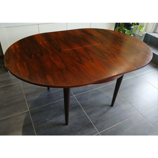 Vintage Scandinavian Rosewood Extendable Dining Table, 1970s For Sale - Image 6 of 16