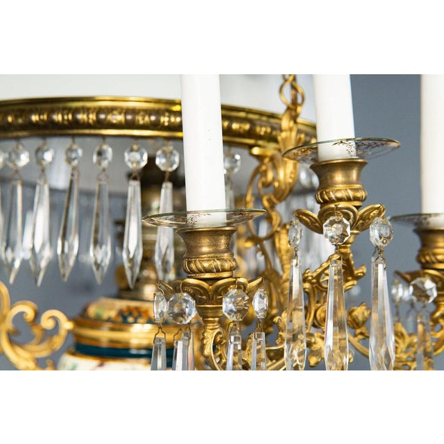 White Majolica Chandelier, Early 1900s For Sale - Image 9 of 18