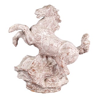 Glazed Terracotta Horse Sculpture by Hans Gerdes, 20th Century For Sale