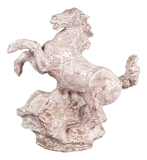 Glazed Terracotta Horse Sculpture by Hans Gerdes, 20th Century