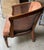 Vintage Dusty Rose Upholstered Cane Back Barrel Accent Chair For Sale - Image 9 of 11
