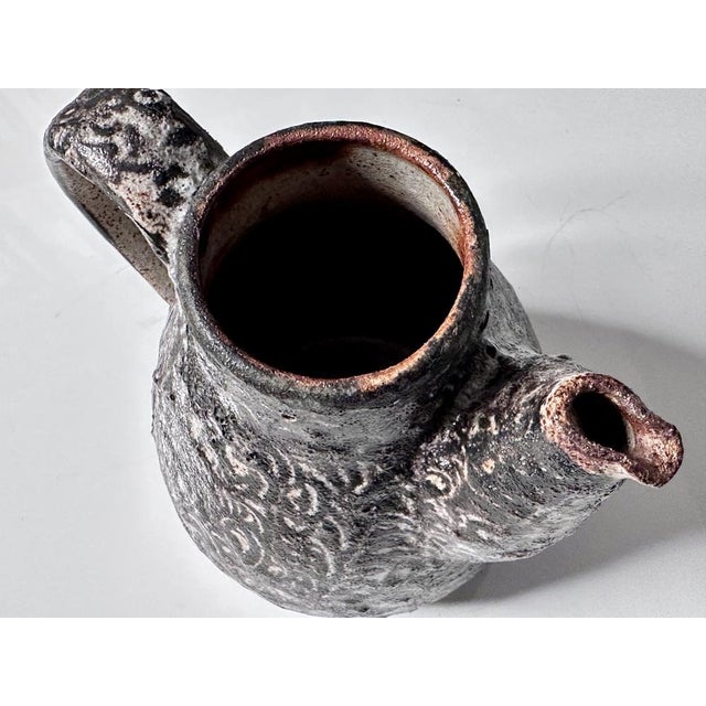 1970s Rustic Studio Ceramic Coffee Pot by Helma Klett, Fredelsloh, Germany, 1970s For Sale - Image 5 of 15
