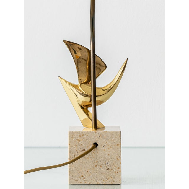 Brass Bird Table Lamp by Philippe Jean, 1980 For Sale - Image 11 of 14