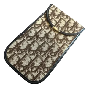 21st Century Leather and Logo Canvas Phone or Glasses Case by Christian Dior