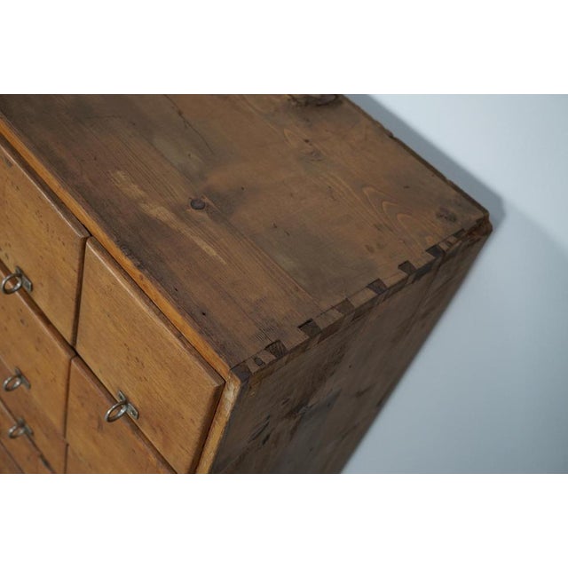 Wood Vintage German Apothecary Cabinet in Pine and Oak, 1950s For Sale - Image 7 of 18