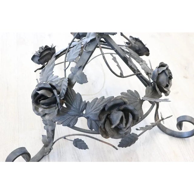 Early 20th Century Art Nouveau Iron Floor Lamp, 1890s For Sale - Image 5 of 11