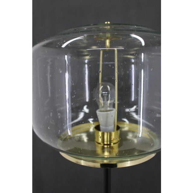 Glass Brass Floor Lamps attributed to Kamenicky Senov, Czechoslovakia, 1970s, Set of 2 For Sale - Image 16 of 18