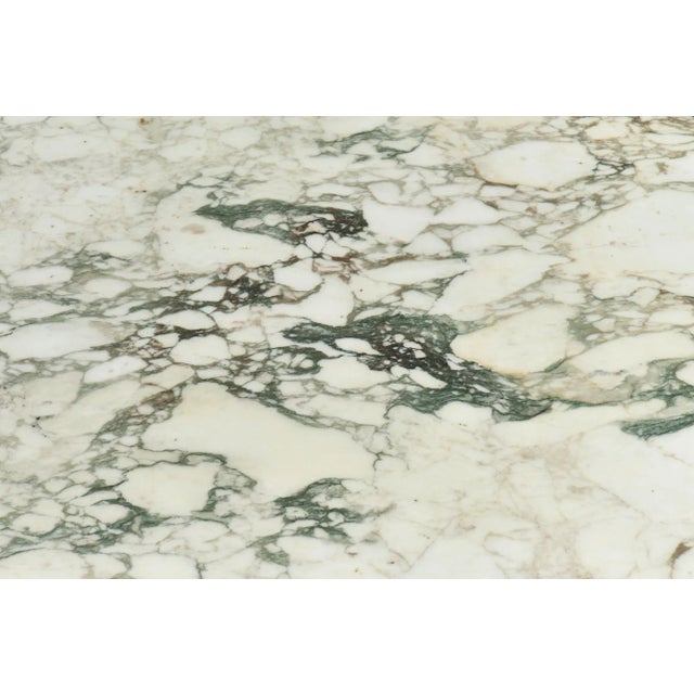 White Arabescato Marble and Stainless Steel Drum Dining Table Stone International Italy, 1970 For Sale - Image 8 of 10