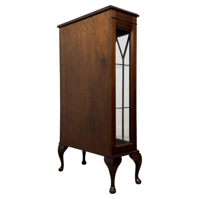 2000 - 2009 Small Antique Mahogany Display Cabinet, 1900s For Sale - Image 5 of 9