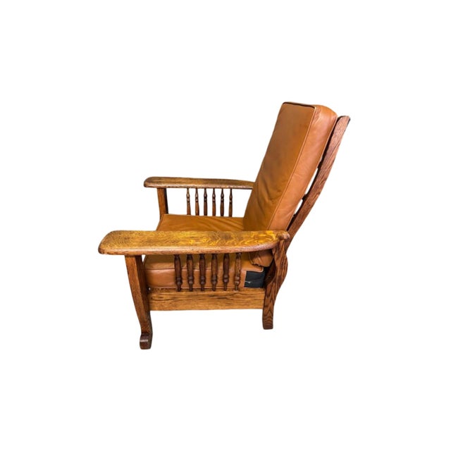 Mission Antique 1900's Mission Style - Morris Reclining Chair For Sale - Image 3 of 14