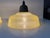 Vintage Art Deco Brass and Striped Yellow Glass Pendant Lamps from Lyfa, 1940s, Set of 2 For Sale - Image 11 of 13