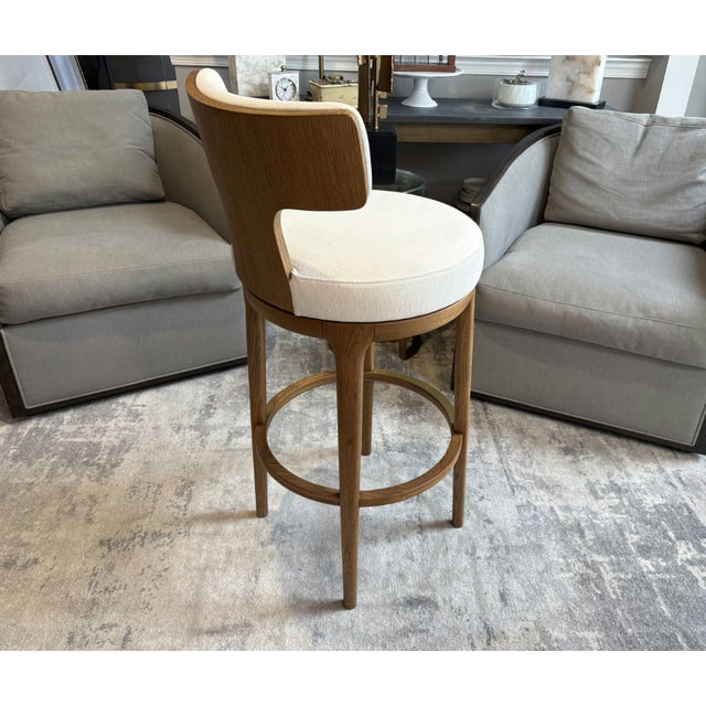 Rh Ligné High Back Swivel Bar Stool — Single For Sale - Image 11 of 18