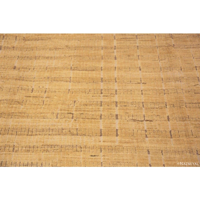 Nazmiyal Collection Warm Yellow Gold Color Abstract Tribal Geometric Design Modern Area Rug For Sale - Image 4 of 7