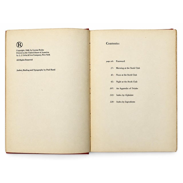 1940s The Stork Club Bar Book by Lucius Beebe 1946 For Sale - Image 5 of 12