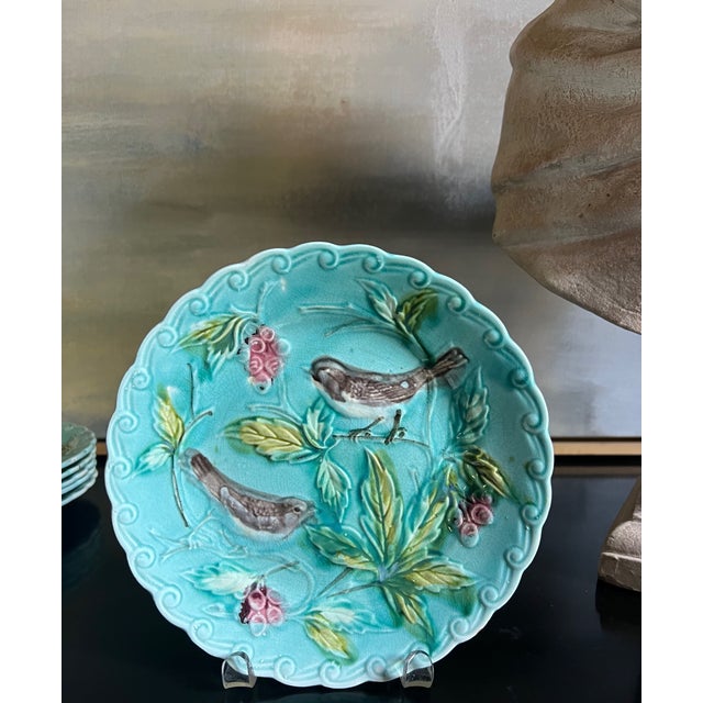 French Majolica Plate by Onnaing, C. 1900 For Sale - Image 11 of 12