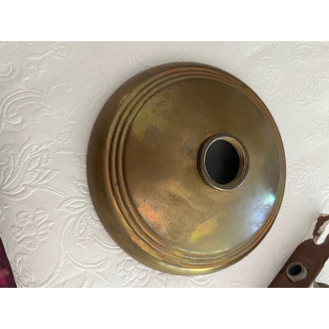 Vintage 1972 Chapman Solid Brass Chandelier | Hollywood Regency or Dutch Colonial Style. For Sale - Image 11 of 12