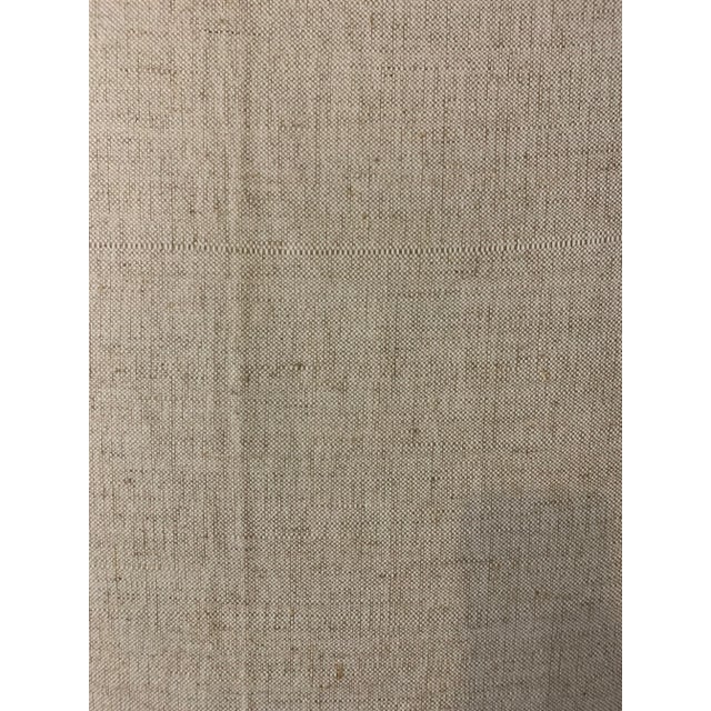 Mid-Century Modern Vintage Mid 20th Century Linen Three Panel Screen For Sale - Image 3 of 4
