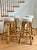 1970s Calif-Asia Natural Honey Rattan Round Barstools - Set of 4 For Sale In Detroit - Image 6 of 10