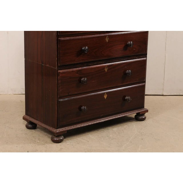 Wood Antique British Colonial Rosewood Chest For Sale - Image 7 of 12