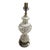Vintage Hollywood Regency Textured Glass & Aged Brass Table Lamp For Sale