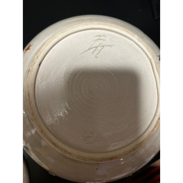 Contemporary 1970s Handmade Studio Pottery Serving Bowl With Lid For Sale - Image 3 of 9