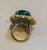 Emerald 27.89 Ct Natural Colombian Emerald Cabochon & 5.73 Ct Yellow Diamond Ring 18 Kt, Size 6 For Sale - Image 8 of 18