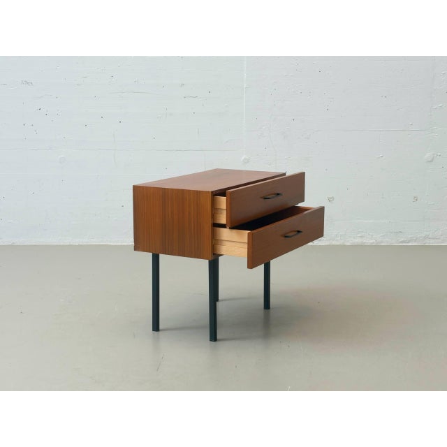 Wood Mid-Century Bedside Table with Drawers, 1950s For Sale - Image 7 of 14