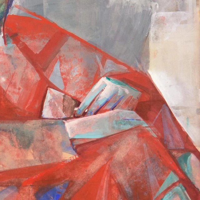 'Girl in Red' by Carlo Maria Mariani, 1959, Guggenheim, Los Angeles County Museum of Art, Rome, Academy of Fine Arts, Venice Biennale For Sale - Image 10 of 12