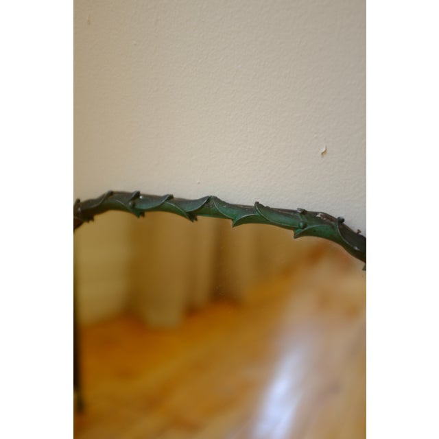 Swedish Modern Green Painted Wall Mirror For Sale In New York - Image 6 of 10