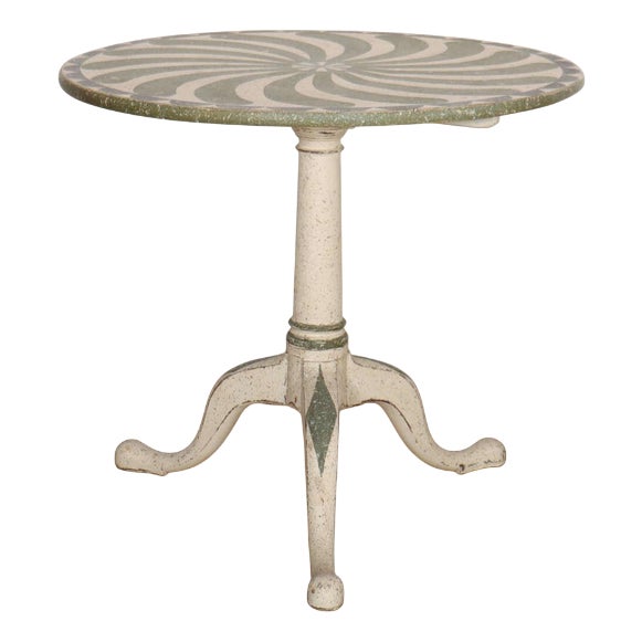 English Painted Tripod Table For Sale