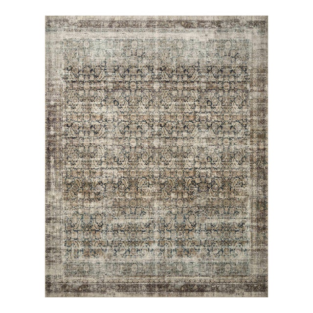 Amber Lewis x Loloi Morgan Navy / Sand 2'-3" x 11'-6" Runner Rug For Sale