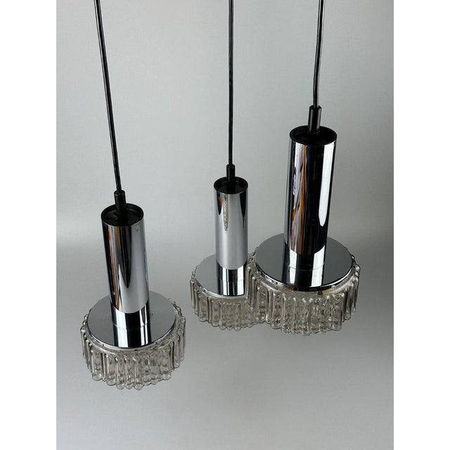 Flame Cascade Lamp in Chrome Glass by Staff Leuchten, Germany, 1970s For Sale - Image 16 of 18