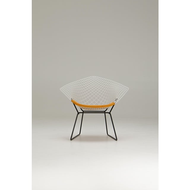 Mid-Century Modern Diamond Chair with Yellow Seatpad by Harry Bertoia for Knoll Inc. / Knoll International, 1950s For Sale - Image 3 of 13