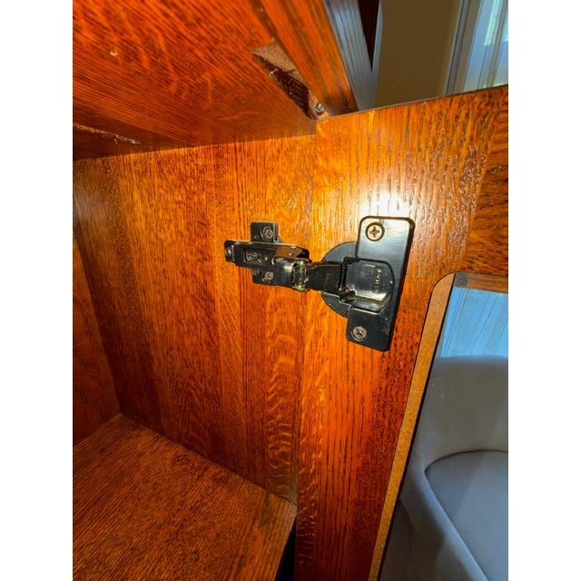 1990s Restoration Hardware Solid Oak Bookcase For Sale - Image 5 of 7