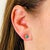 2010s Natural Turquoise Diamond Stud Earrings 14k Yellow Gold 0.65 TCW Certified For Sale - Image 5 of 10