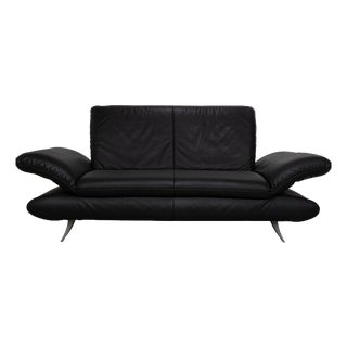 Rossini 2-Seater Sofa in Black Leather from Koinor For Sale