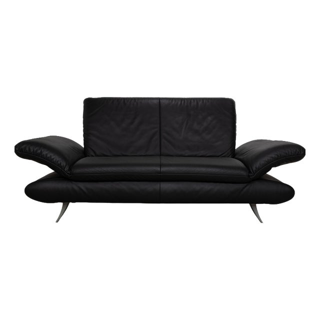 Rossini 2-Seater Sofa in Black Leather from Koinor For Sale
