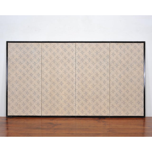 Japanese Showa Four Panel Screen Flowering Cherry Blossom For Sale - Image 18 of 18
