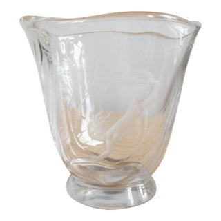 1930s Vicke Lindstrand Orrefors Art Deco Mermaid Vase For Sale